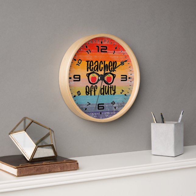 Horloge Professeur Retro Sunset hors service (Bureau)