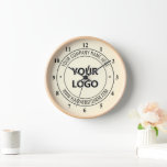Horloge professionnelle du texte personnalisé du l<br><div class="desc">Couleurs et polices personnalisées - Concevez vos propres horloges murales personnalisées avec votre entreprise Nom du logo Site Web ou Texte personnalisé Entreprise Promotionnel Cadeau - Ajouter votre logo - Image ou QR Code - Photo / Nom - Entreprise / Site Web ou autre Information / texte - Redimensionner et...</div>