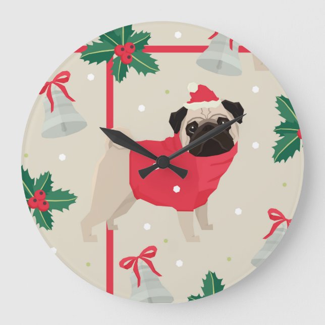 Horloge Puggy Christmas (Recto)