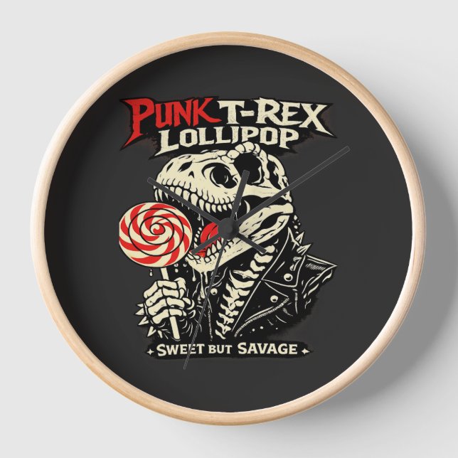 Horloge Punk T-Rex Lollipop - Sweet But Savage (Recto)