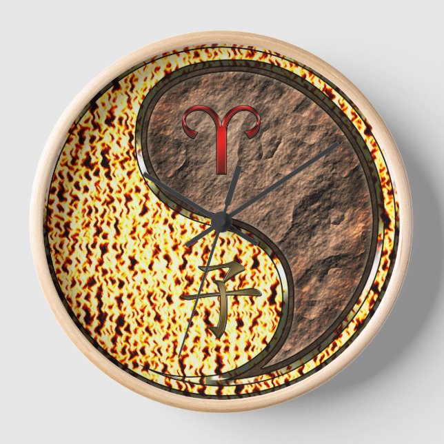 Horloge Puzzle Bélier & Rat de Terre (Recto)