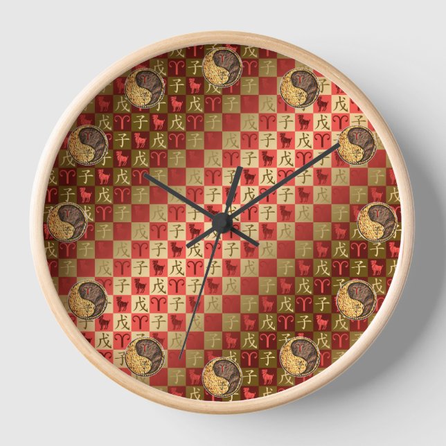 Horloge Puzzle Bélier & Rat de Terre (Recto)