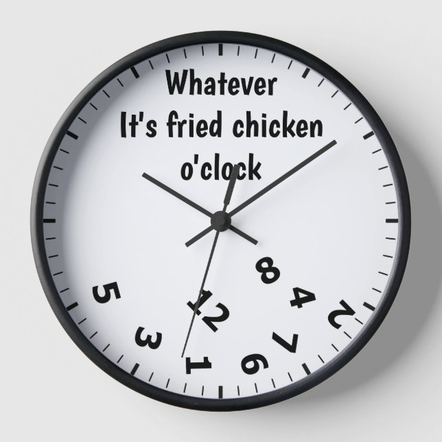Horloge Quoi que ce soit Fried poulet O'clock Fun Restaura (Recto)