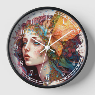 Horloge Rainbow Goddess Imaginaire Art