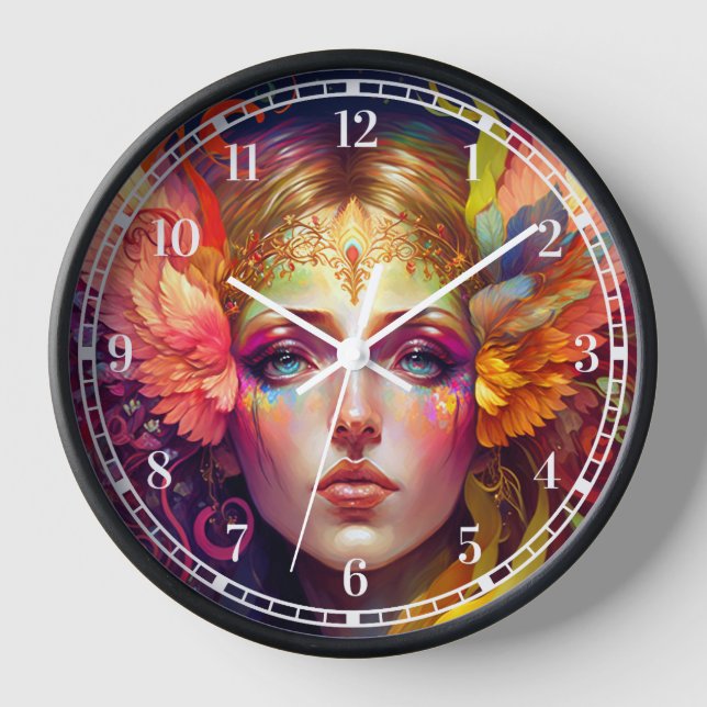 Horloge Rainbow Goddess Imaginaire Art (Recto)