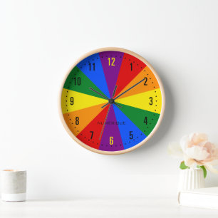 Horloge Rainbow LGBTQ American Pride Diversité Drapeau