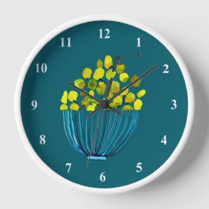 Horloge raisin aquarelle art fruit