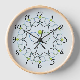 Horloge Raquettes de tennis 24h/24