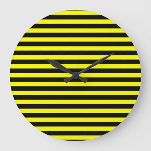 Horloge rayée noire et jaune