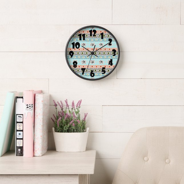 Horloge Rayures milieu de siècle  (Salle de lecture)