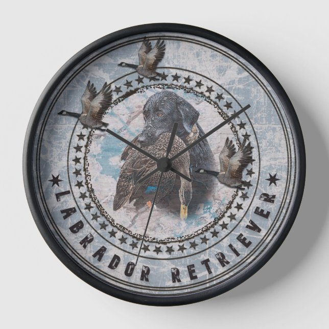 Horloge Récupérateur Labrador (Recto)