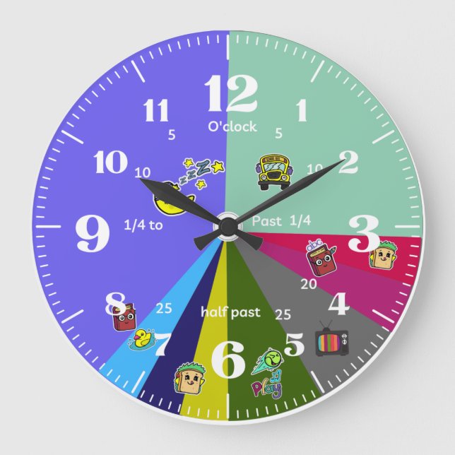 Horloge régulière après-midi pour enfants (Recto)