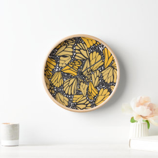 Horloge Reloj de pared estampado mariposa monarca