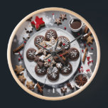Horloge Reloj de pared navidad 1 - 001<br><div class="desc">Diseño digital de adorno navideño,  fin de año,  varios materiales y estilos,  decoración en árbol de navidad,  año nuevo.</div>