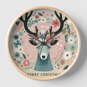 Horloge “Renne“,décoration chambre d’enfants