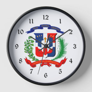 Horloge République Dominicaine - Sceau - Drapeau - Symbole
