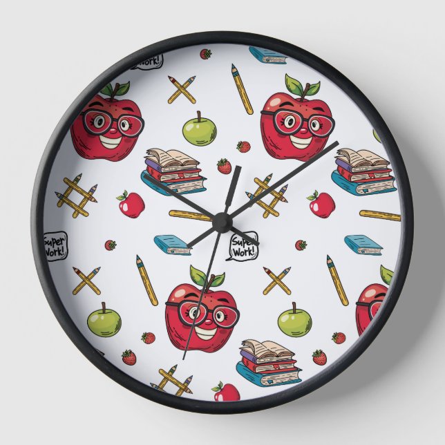 Horloge Retour à l'horloge murale de l'école (Recto)