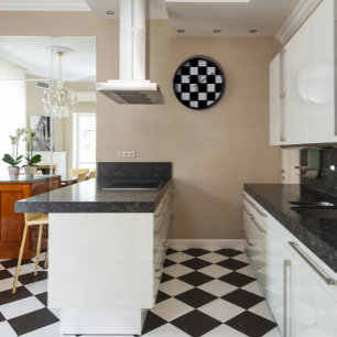 Horloge Retro Black and White Wall Clock