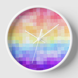 Horloge Rétro Bohème Funky Excentrique Xénogenre Carreaux