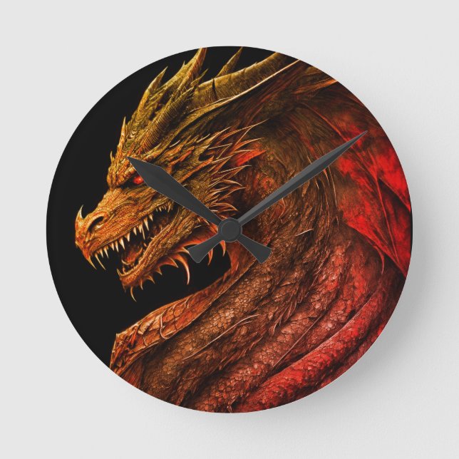 Horloge rétro Epic Dragon (Recto)