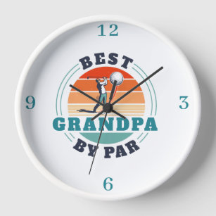 Horloge Retro Grand-père Anniversaire Golf Lover