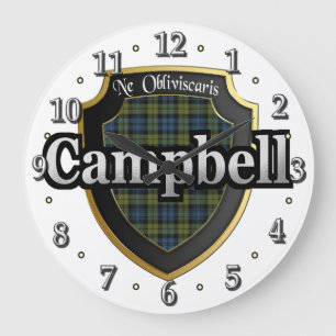 Horloge rêveuse écossaise de tartan de Campbell