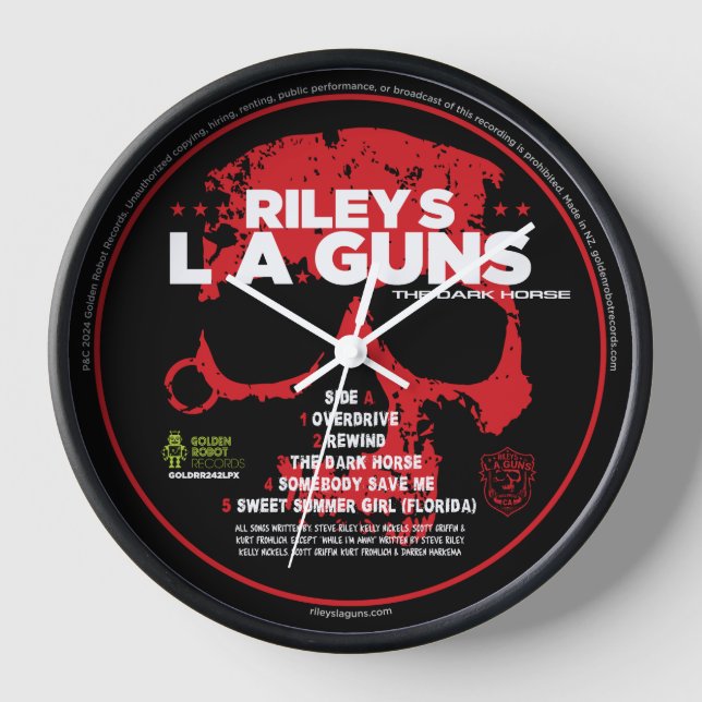 Horloge Riley's L.A.Guns The Dark Horse Side A Vinyl Étiqu (Recto)