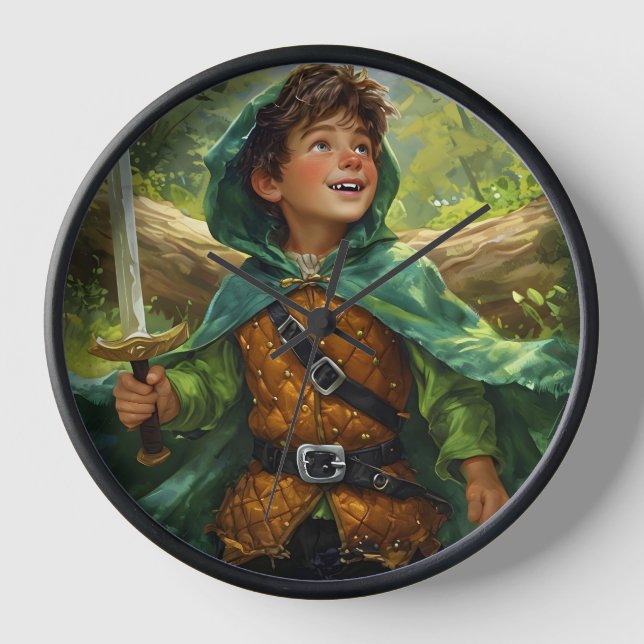 Horloge Robin des Bois représenté comme un enfant (Recto)