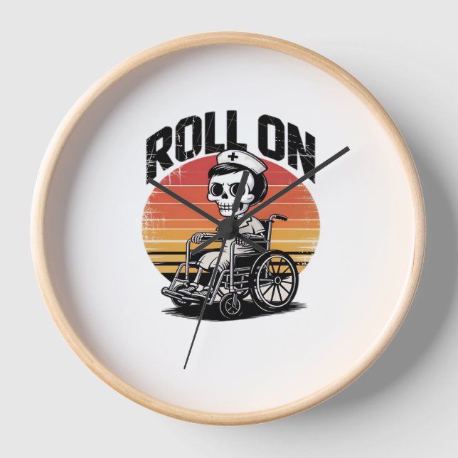 Horloge Roll On Skeleton Nurse - Dark Humour Healthcare Vi (Recto)