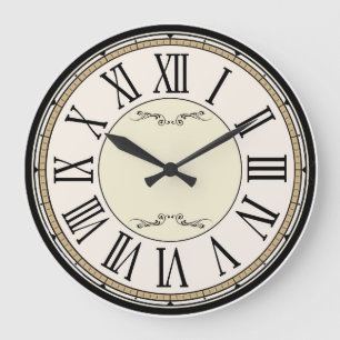 Horloge romaine antique victorienne de nombres