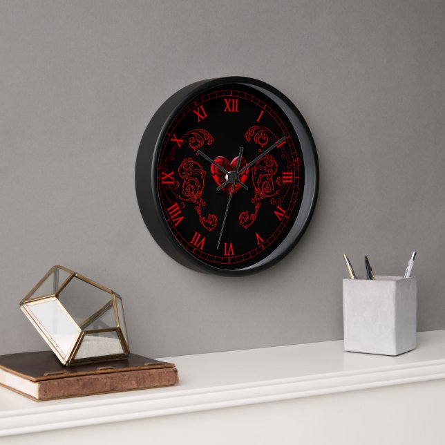 Horloge Romantique, Goth Heart Delicé (Bureau)
