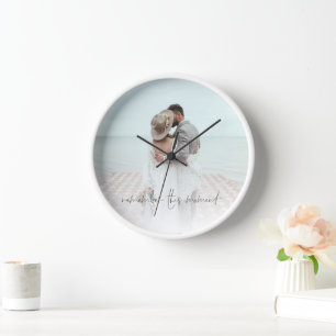 Horloge Romantique Souvenez-vous de ce moment photo nouvel