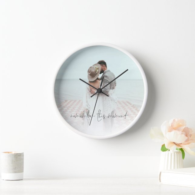Horloge Romantique Souvenez-vous de ce moment photo nouvel (Maison)