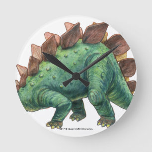 Horloge Ronde 恐 竜 リ ー ズ (Stegosaurus) 掛