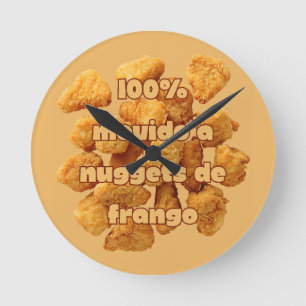 Horloge Ronde 100% Alimenté aux Nuggets de Poulet
