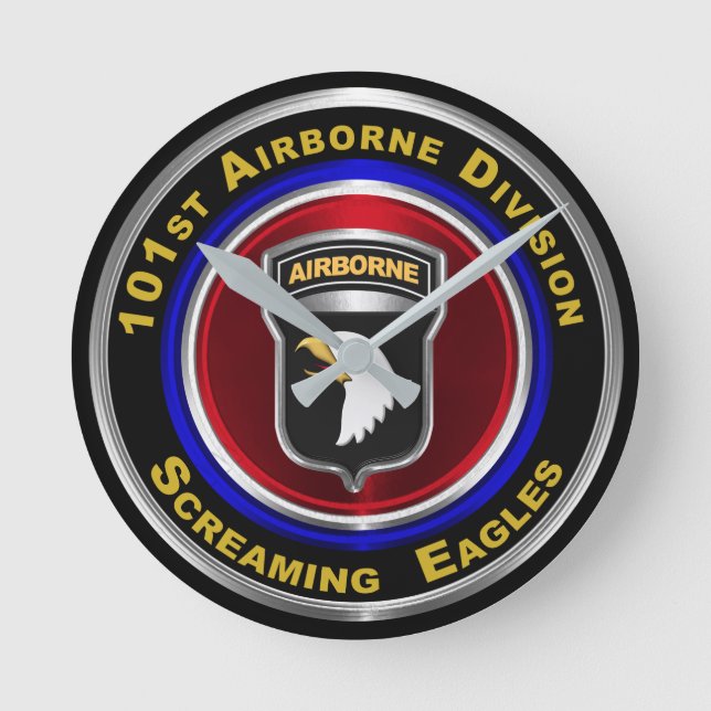 Horloge Ronde 101e division aéroportée Screaming Eagles (Recto)