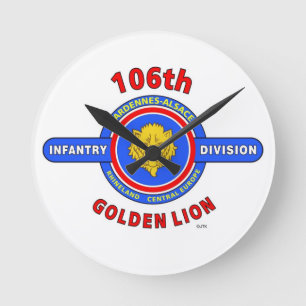 HORLOGE RONDE 106E DIVISION D'INFANTERIE "LION D'OR"
