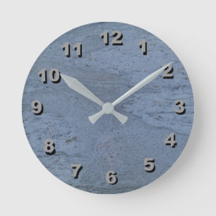 Horloge Ronde 12 Number Choices to Choose-Blue Marble Clock
