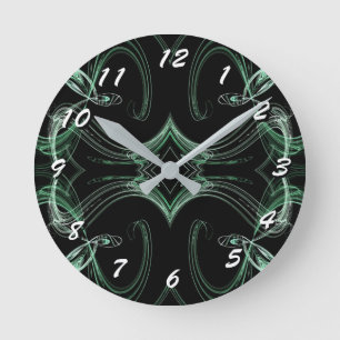 Horloge Ronde 12 Number Choices to Choose-Fractal Art-Clock