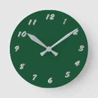 12 Number choices to choose from evergreen clock