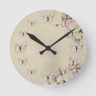 Horloge Ronde 12 papillons