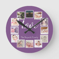 12 Photo Collage Personalized Purple