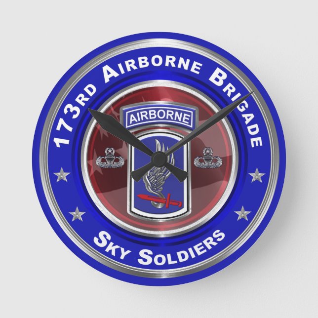 Horloge Ronde 173e Brigade aéroportée Sky Soldiers (Recto)