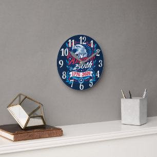 Horloge Ronde 1776-2026 États-Unis 250e anniversaire Vintage Pat