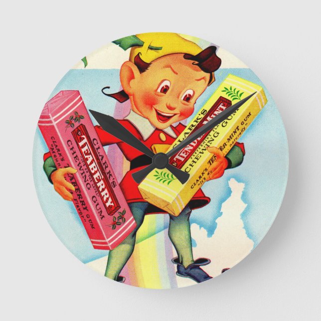 Horloge Ronde 1940 Clark’s chewing gum elf (Recto)