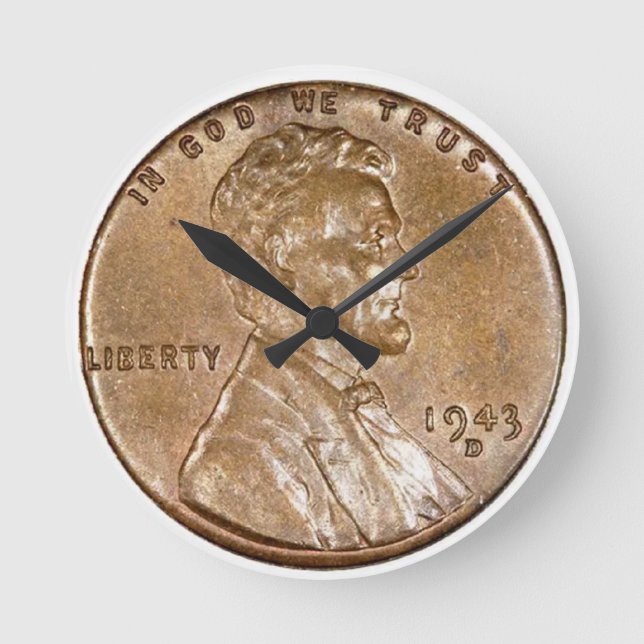 Horloge Ronde 1943 Lincoln Head Copper Penny (Recto)