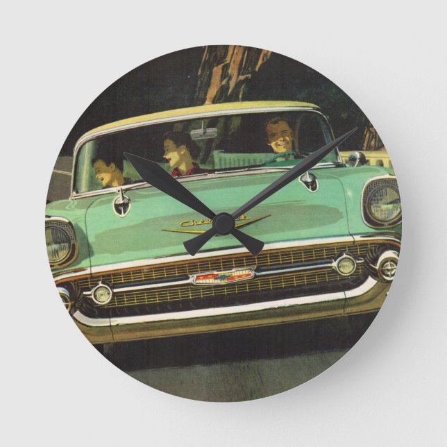 Horloge Ronde 1957 Chevy Bel Air (Recto)