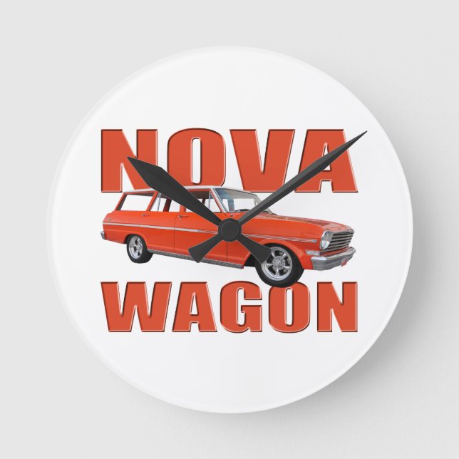 Horloge Ronde 1963 chevy rouge II nouvelle-laine de wagon (Recto)