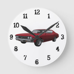 Horloge Ronde 1969 Chevelle SS : Wall Clock
