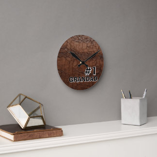 Horloge Ronde #1 Papy Cuir